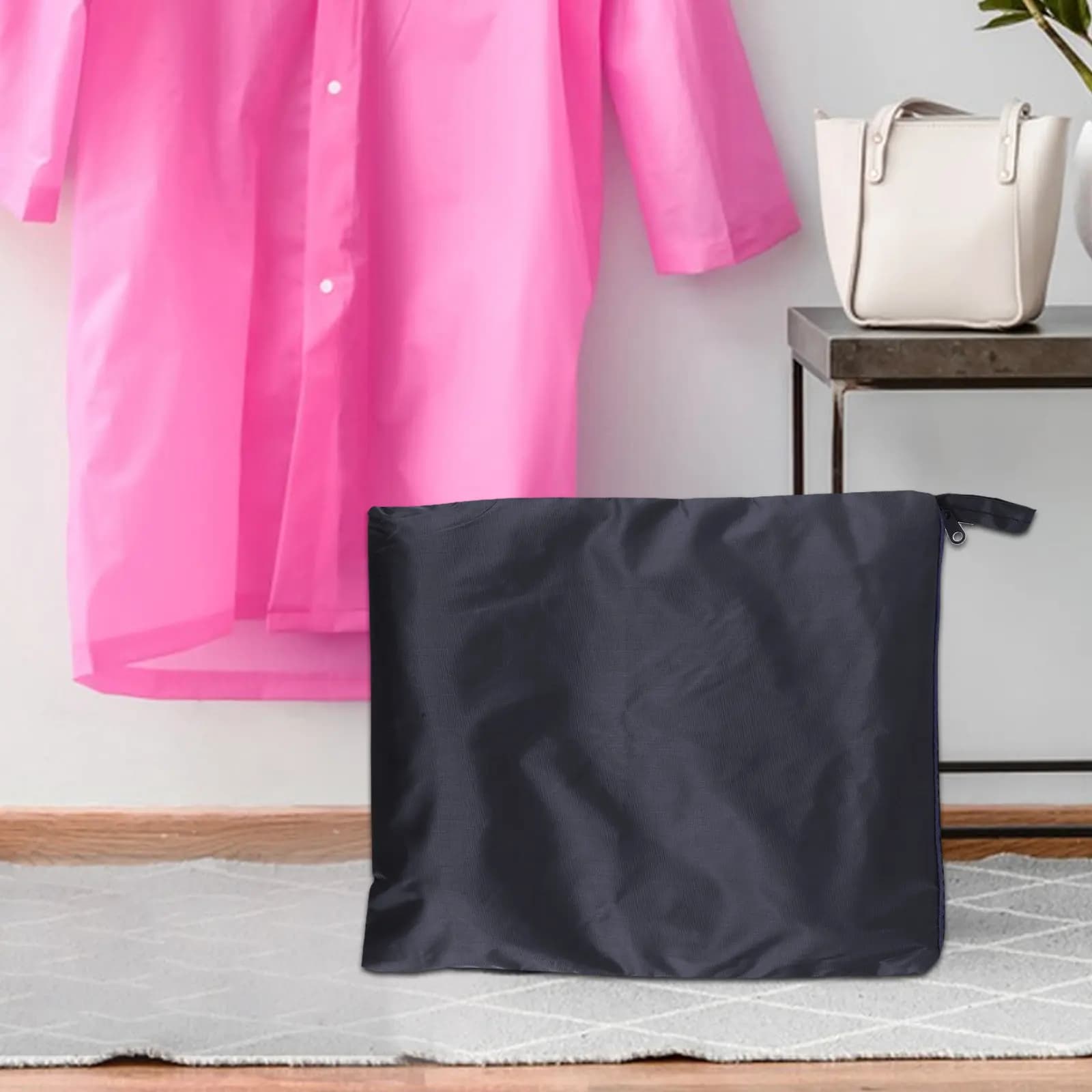 Oxford Cloth Raincoat Bag Waterproof Foldable Portable Organizer Storage for Travel Camping Drawstring Laundry