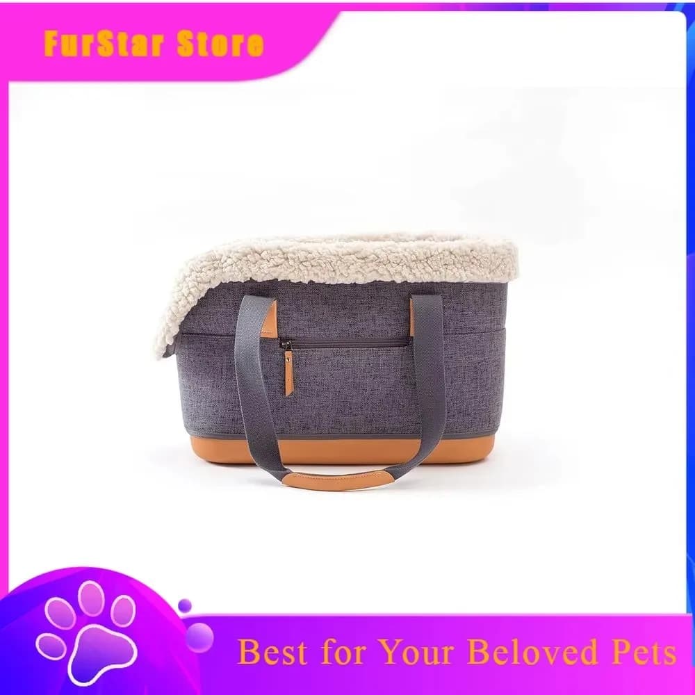 FurStarLeftPine X P.L.A.Y. Deluxe Dog Carrier Purse - Soft Sided Pet Travel Tote For Small Dogs & Puppies Up To 16 Pounds - Buil