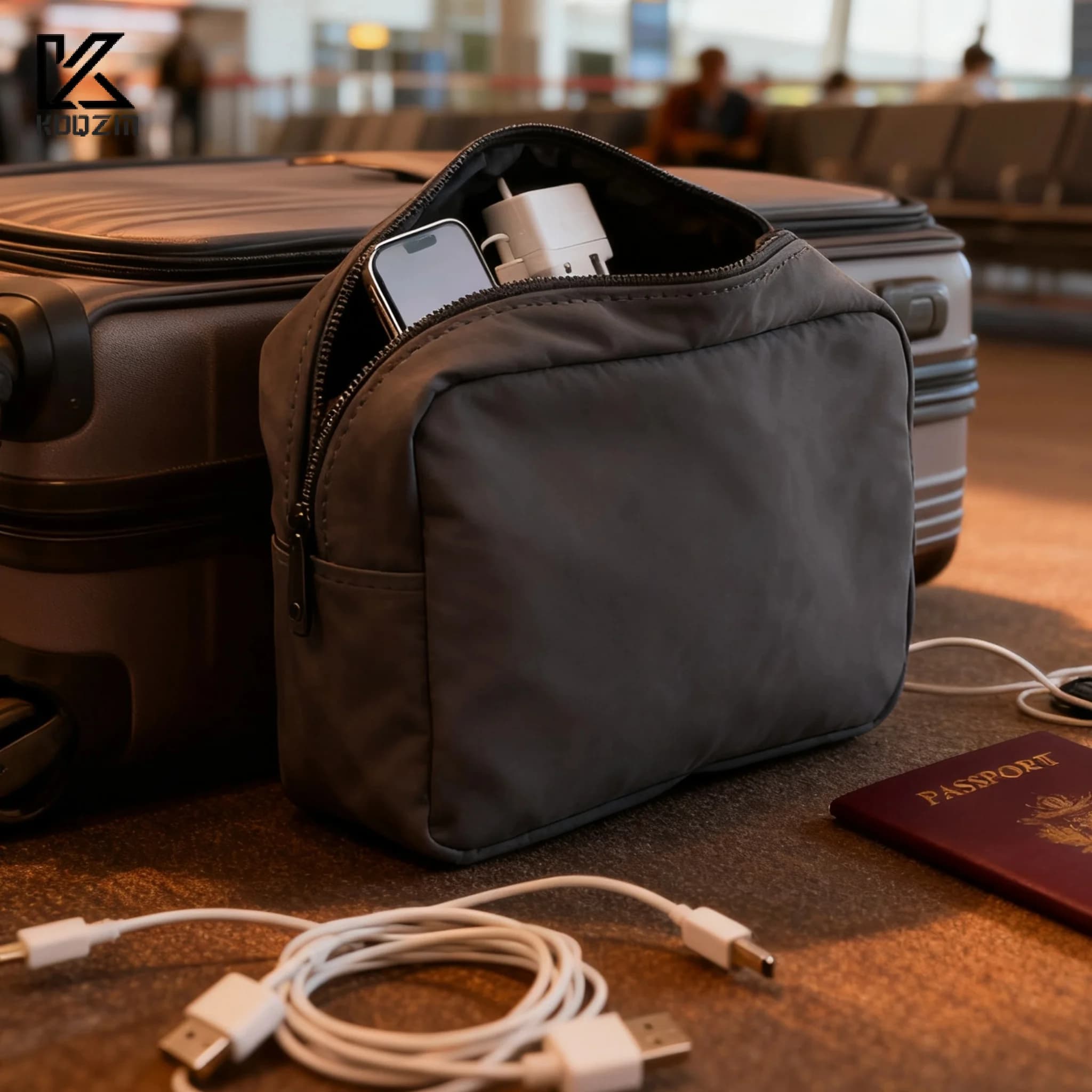 Borsa per accessori digitali per PC Borsa di archiviazione portatile Impermeabile a prova di grasso per caricabatterie per cavo per auricolari per telefono