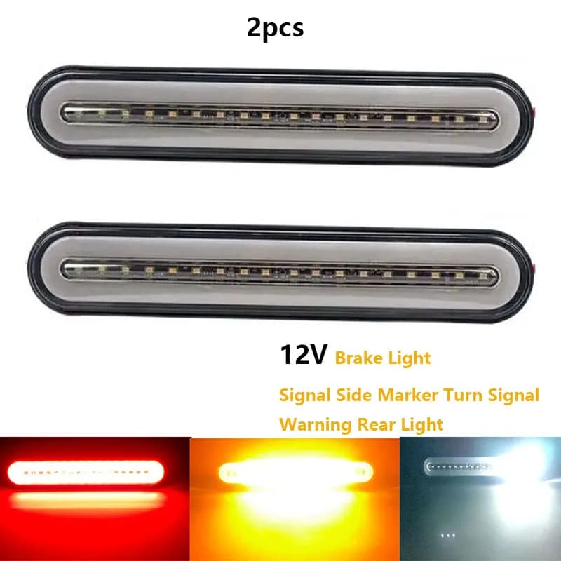 Luci Posteriori Impermeabili 12V-24V per Camion e Rimorchi, Barra Luminosa LED 1/2 Pezzi con Funzione di Marcia, Stop e Indicatore di Direzione
