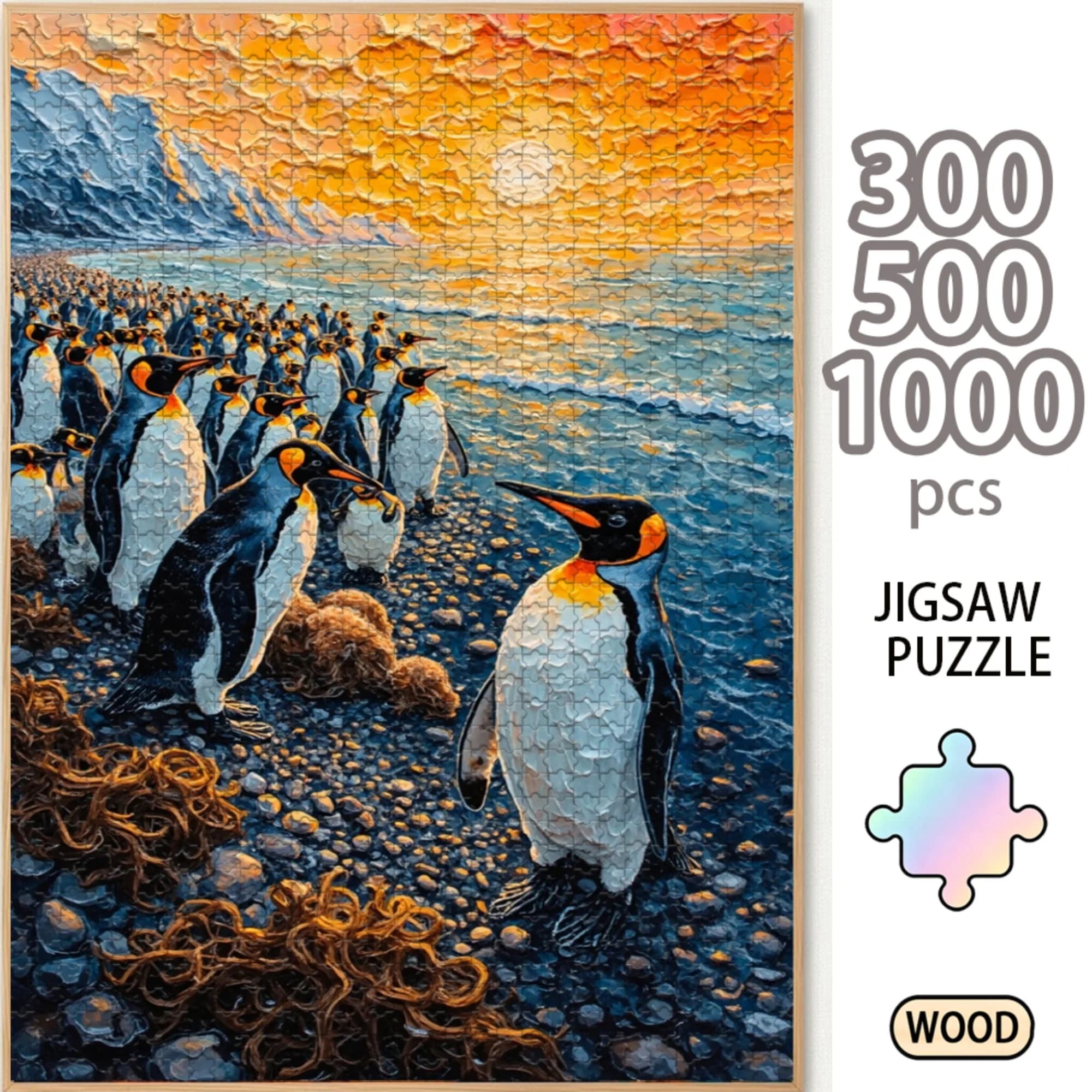 French Bakery 300/500/1000 Piece Wooden Jigsaw Puzzle for Adults, Premium Wood Puzzle Game, Brain Teaser Family Board Game, Home Entertainment Gift