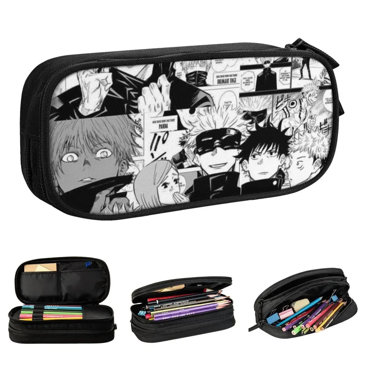 Jujutsu Kaisen Manga Yuji Astucci per matite Fushiguro Megumi Astuccio per penne Studente Grande portaoggetti Studenti Regalo scolastico Astucci per matite