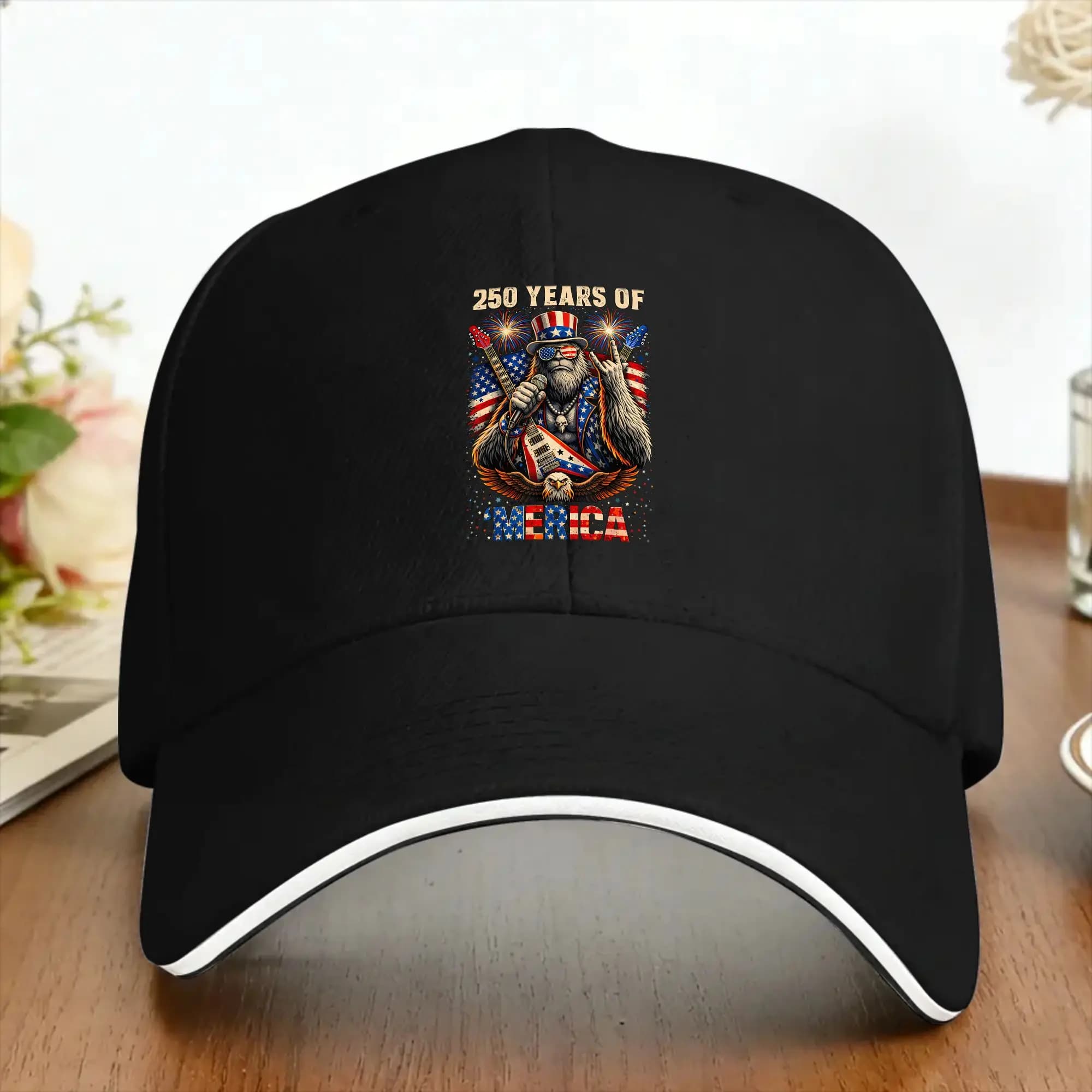 Summer 250th Anniversary Bigfoot Merica Rock Eagle Patriotic USA Baseball Cap Street Style Hip Hop Hats Unisex Sun Snapback Cap