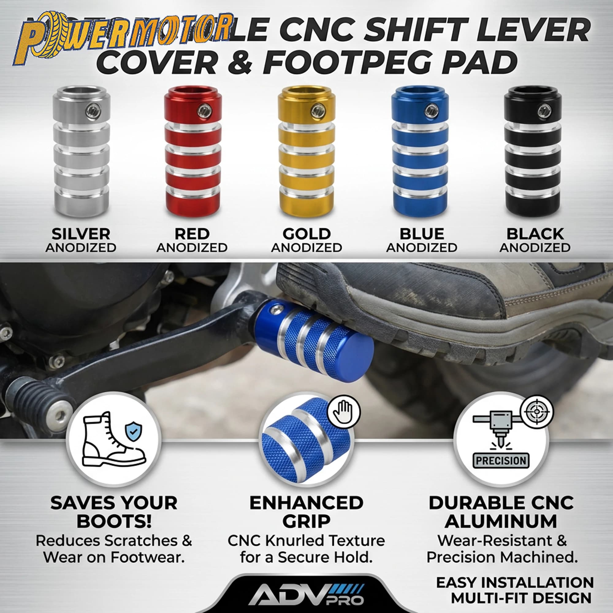 Copertura Leva Cambio CNC per Moto Dirt Bike, Pedali di Avviamento Universali per Motocross, Accessori per Supermoto e Fuoristrada