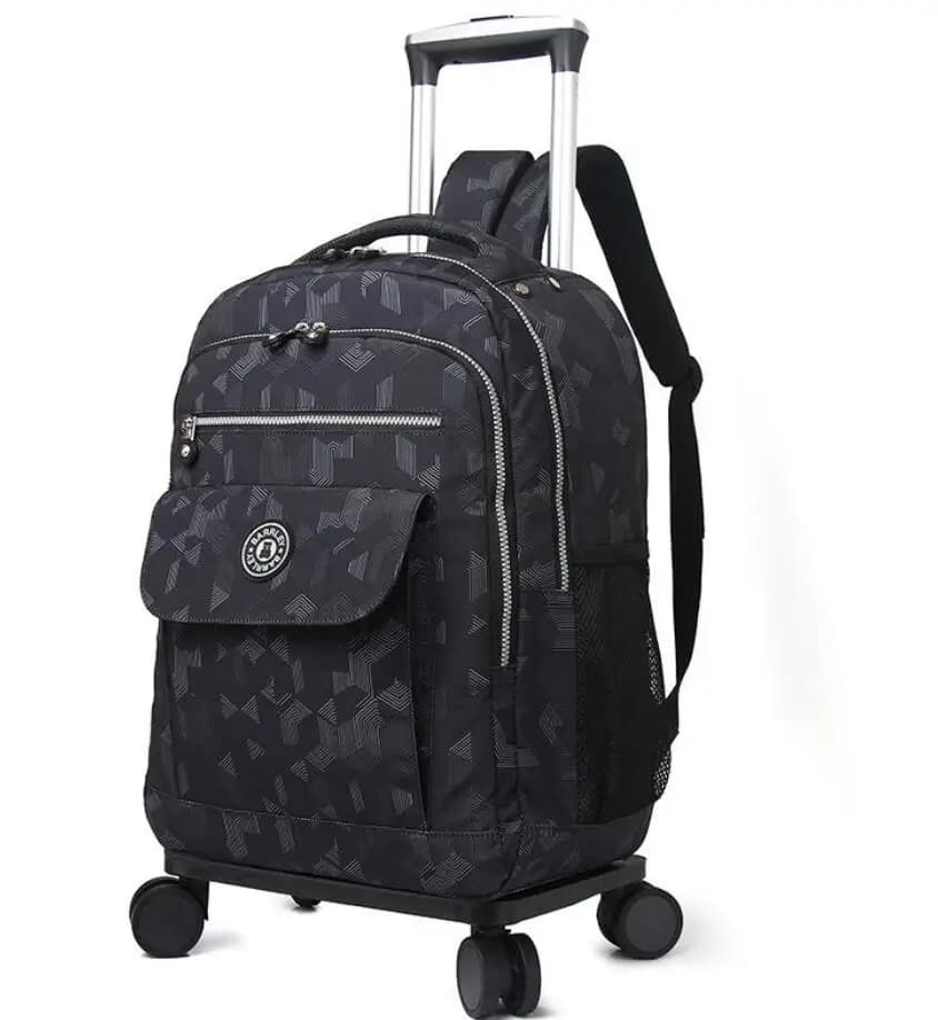 Women 20 inch Carry on hand luggage suitcase Women soft cabin size Women travel Trolley bags rolling luggage wheeled Backpack
