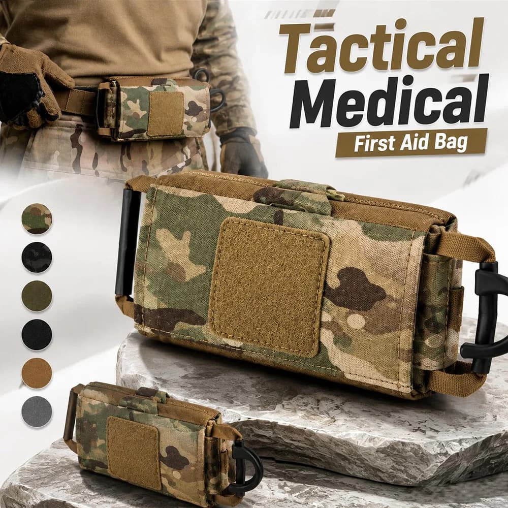 Tactical IFAK Medical Pouch MOLLE First Aid Bag Quick Access Trauma Kit Holder for Vest Belt Airsoft Outdoor Emergency Gear