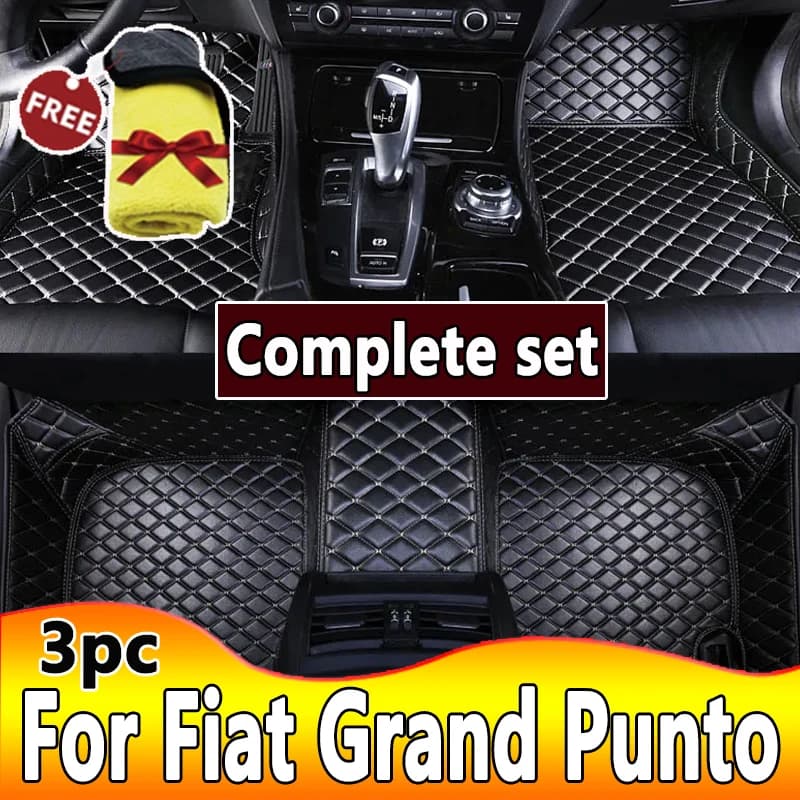 Car mats for Fiat Grand Punto Project 199 2005 ~ 2009 3 doors Tapetes Para Carro Alfombrillas Coche Car mats Car accessories
