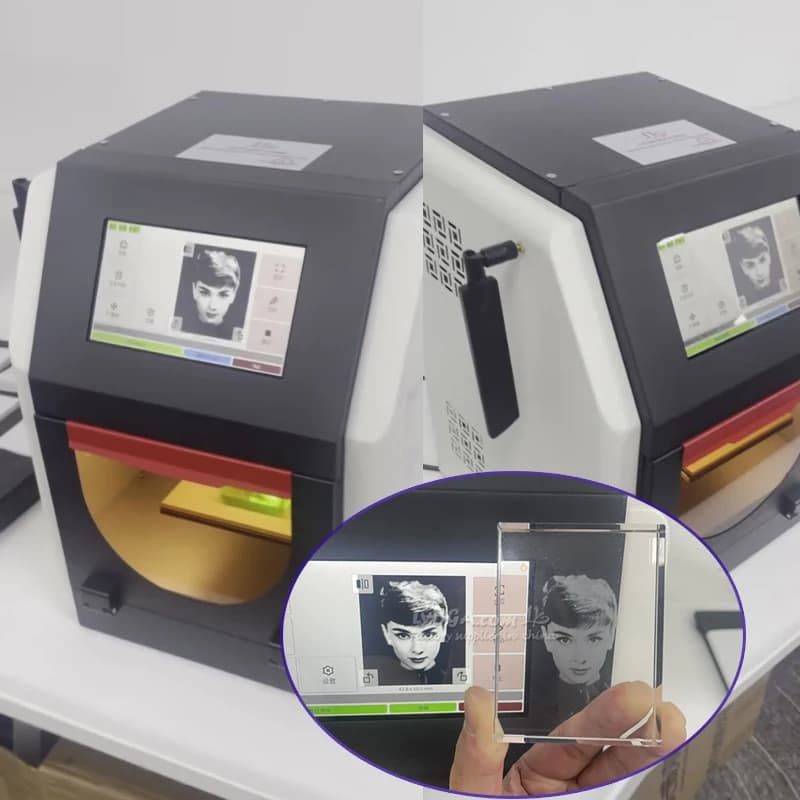 Laser Engraving Machine on Glass and 3D Crystal, Portable Type with Green Light, 532nm Round Length, for Internal Marking