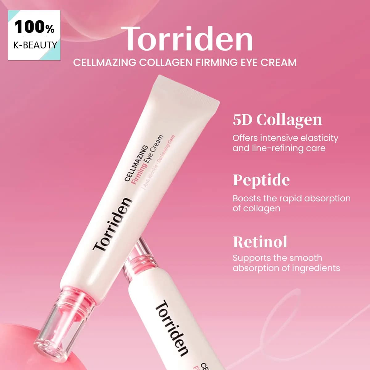 Torriden Cellmazing Crema Rassodante per Occhi 30ml, Texture ad Assorbimento Rapido, Idratante Quotidiano per Occhi, Finitura Non Unta, K-Beauty, Trucco Coreano