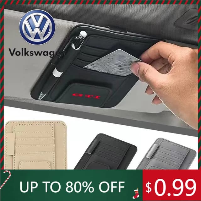 Organizer Parasole Auto Multitasche Universale 2026 Hot per Volkswagen VW Golf 5 6 7 8 GTI Polo Mk6 R Mk7