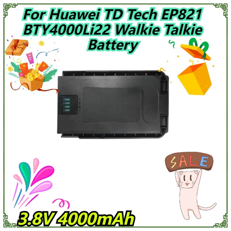 Batteria per walkie-talkie Huawei TD Tech EP821 BTY4000Li22 da 3,8 V 4000 mAh