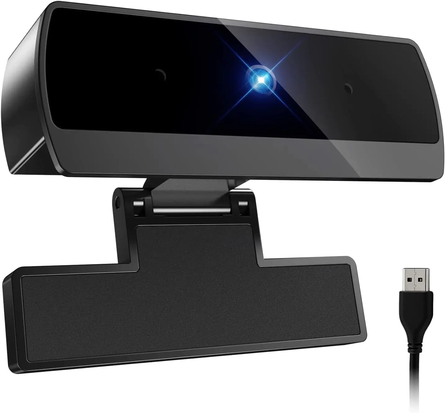 Webcam Full HD 1080P con Microfono, Plug and Play per Zoom/Skype/Teams, Telecamera per PC Compatibile con Windows e Mac