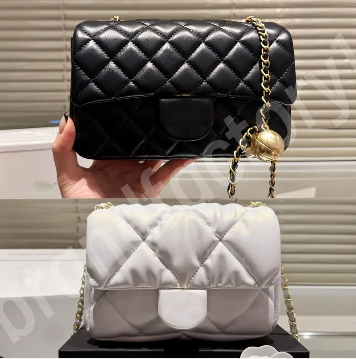 Borsa a tracolla di design 12A con catena, pochette, borsa a tracolla, portafoglio, borsa a tracolla in velluto a coste con doppia lettera, chiusura a fermaglio, da vita