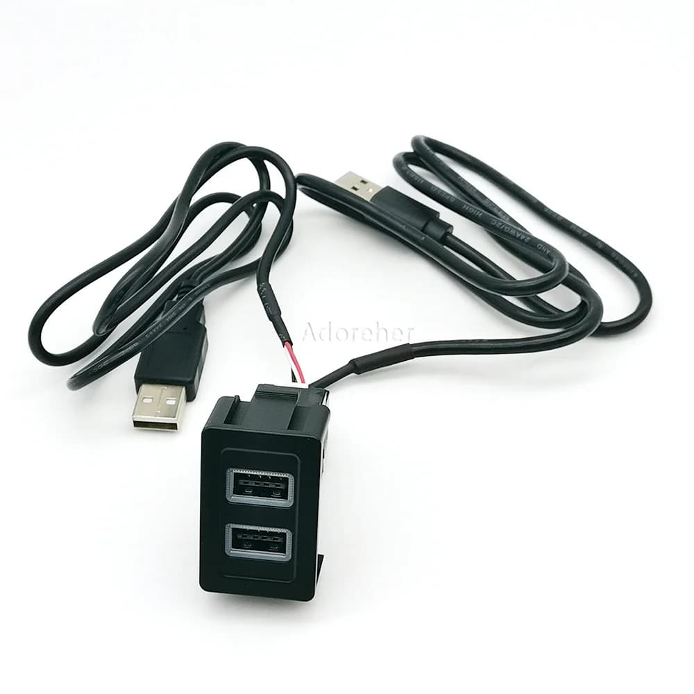 Fit for Suzuki SX4 Swift Car Dual QC3.0 USB Audio Data Interface Charger Adapter Socket Car Accessories