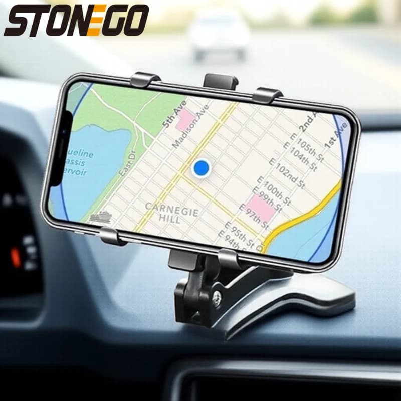 Supporto per Telefono Auto Girevole a 360 Gradi, Montaggio GPS per Cruscotto e Visiera