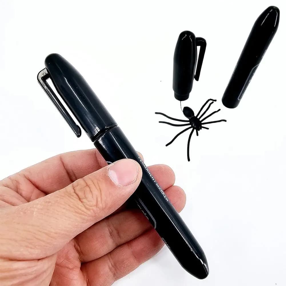 Spaventare Scherzo Ragno Penna 3D Ragno che salta Bavaglio magico Espedienti Facile da fare Trucchi magici Close-up Scherzo per feste Giocattoli Puntelli commedia