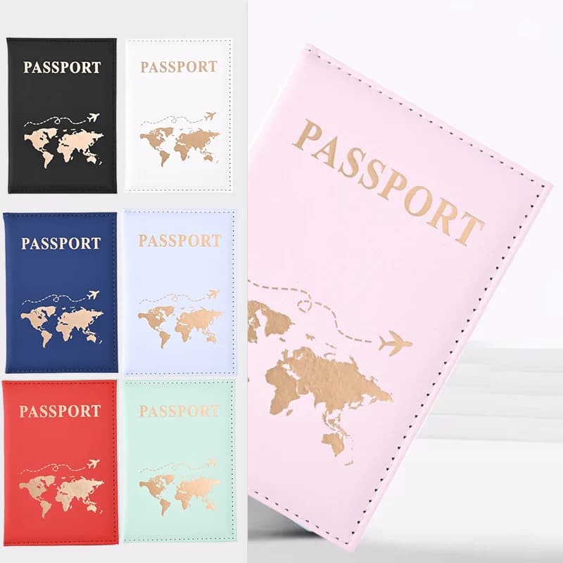 Custodia per passaporto in pelle Pu amante Borse Semplice aereo Donna Uomo Custodia per passaporto da viaggio Custodia per carta regalo di nozze di moda