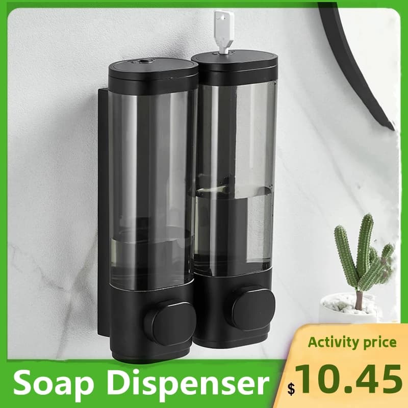 Dispenser di sapone manuale da 600 ml Dispenser di sapone con pressa manuale a parete per camera di shampoo per gel doccia con lozione liquida per piatti