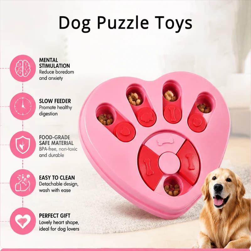 Giocattoli Puzzle per Cani, Dispenser di Cibo Interattivo IQ, Ciotola Antiscivolo, Gioco di Addestramento per Cani e Gatti