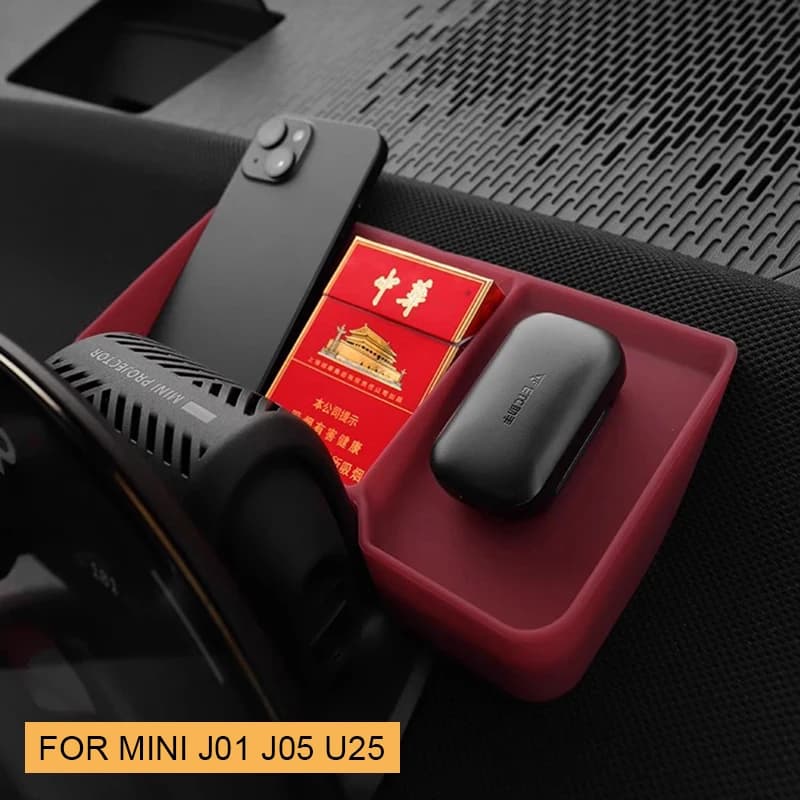 Per Mini Countryman U25 Cooper E SE J01 EV J05 Aceman 2024 2025 Schermo per auto in silicone Scatola di immagazzinaggio posteriore Scatola di fazzoletti organizzatore