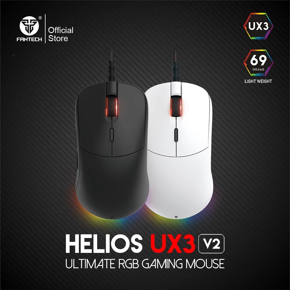 FANTECH HELIOS UX3v2 Mouse da gioco PMW 3389 e 80 milioni di Kailh Switch 6D Mouse macro cablato Mouse 16000 DPI Mouse regolabili da 1000 Hz