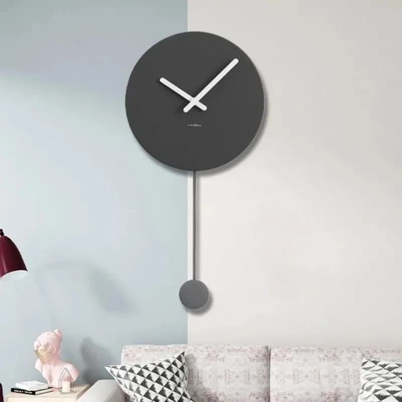 Orologi da parete brevi Orologi da parete a pendolo nordico Orologio moderno silenzioso Orologi eleganti ed eleganti Decorazioni per oggetti della stanza di casa