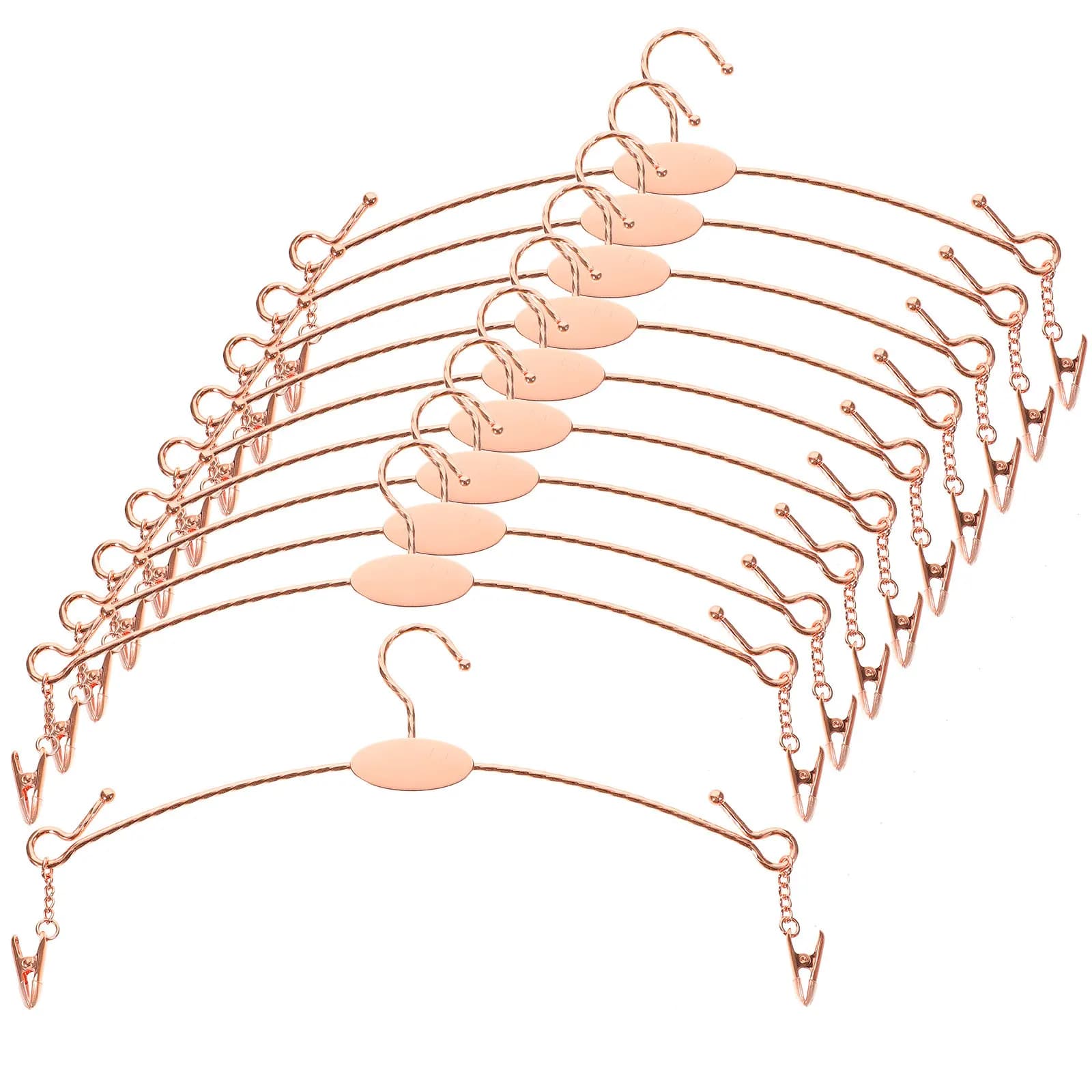 10 Pezzi Appendiabiti Antiscivolo per Reggiseni, Organizer Armadio, Appendiabiti Multiuso per Canotte e Biancheria Intima, Salvaspazio