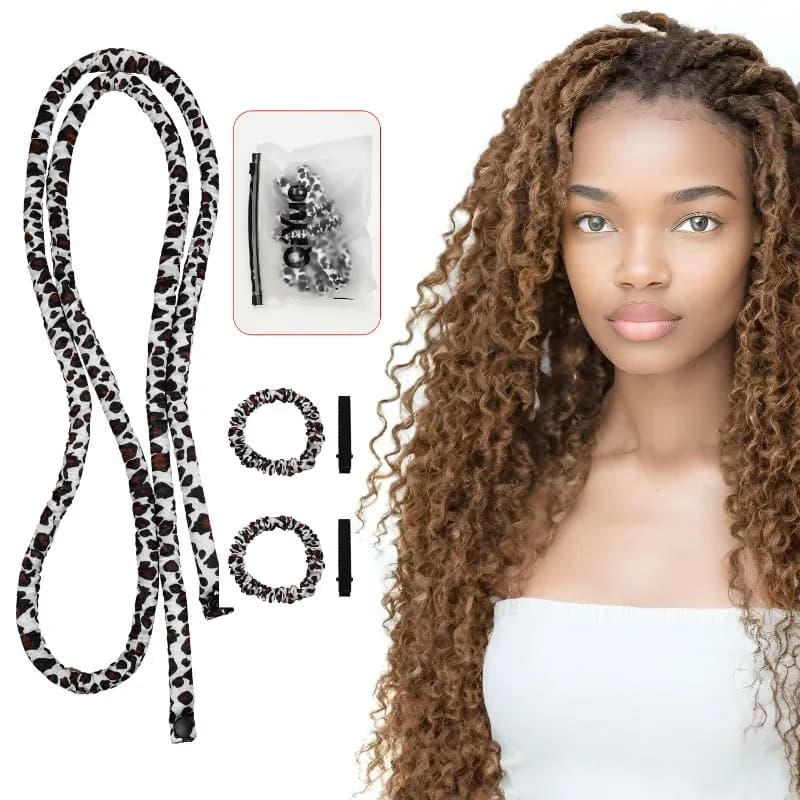 Fascia arricciacapelli senza calore per donna, morbida e resistente, per arricciare i capelli durante la notte senza sforzo, senza calore, strumento per lo styling dei capelli