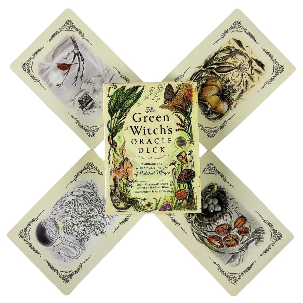 The Green Witch's Oracle Deck Cards, un mazzo di carte da 50 pezzi in inglese, edizione Visions Divination, giochi da tavolo, tarocchi per feste e intrattenimento