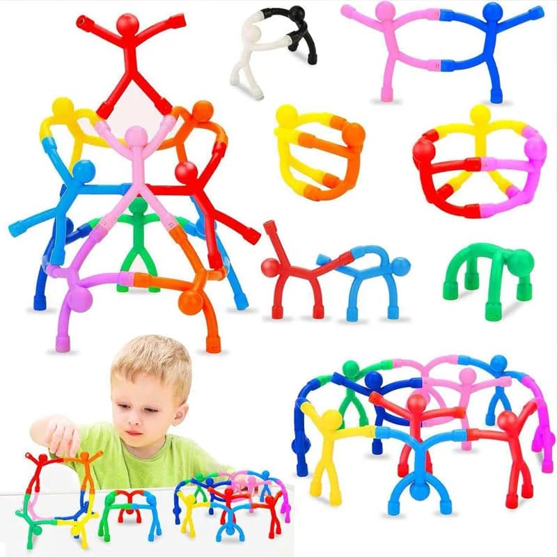 5PCS Novelty Funny Mini Man Magnet Toys Fidget ADHD Anxiety Stress Relief Adults Kids Cool Stuff Refrigerator Door Office Fun