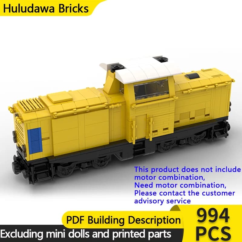 City Car Model MOC Building Bricks Railway V211 Diesel Locomotive Modular Technology Gifts Holiday Assemble Children Toys Suit