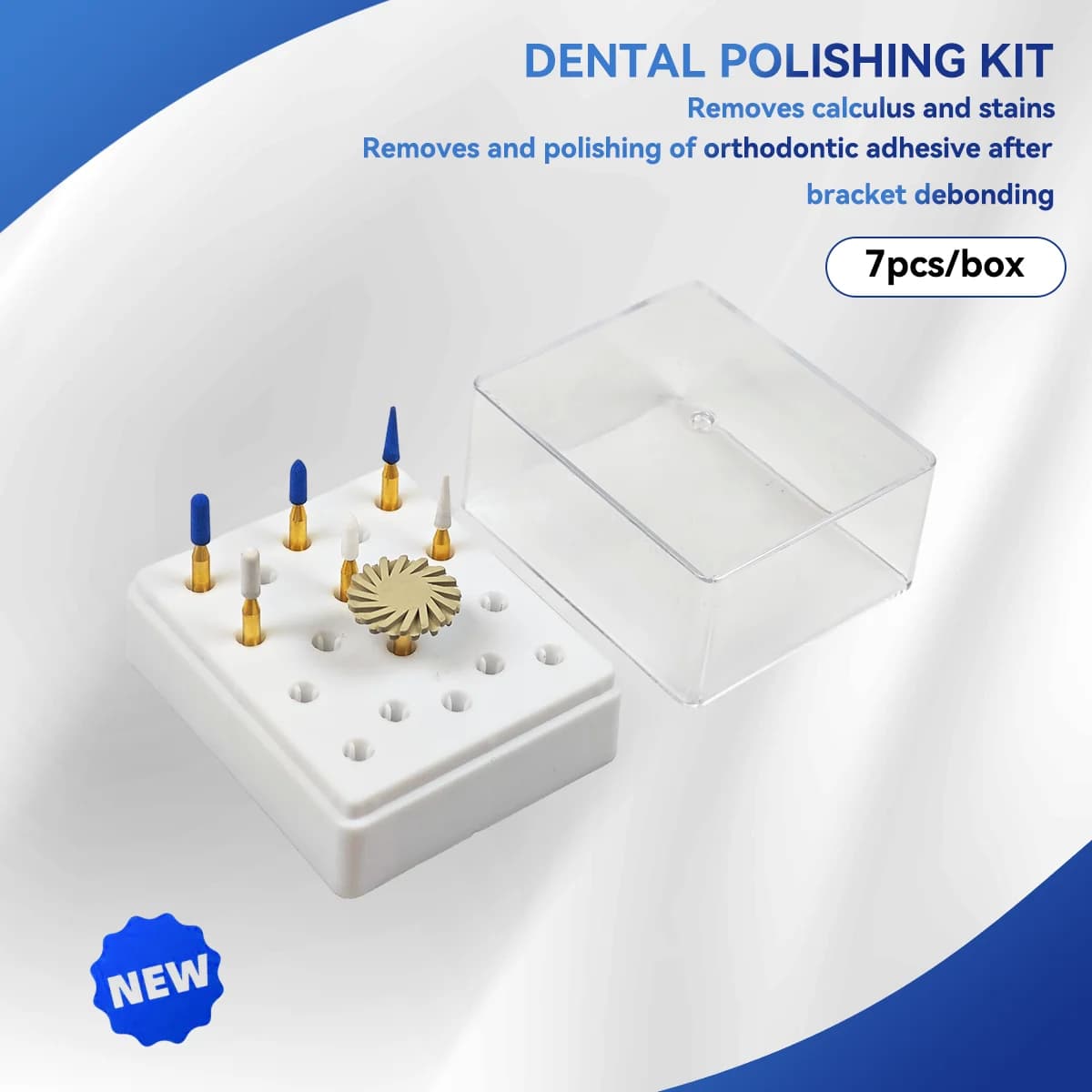 Kit di Ruote Spiralate per Lucidatura Dentale, per Profilassi e Pulizia, Rimozione di Adesivi Ortodontici, Calcoli e Macchie