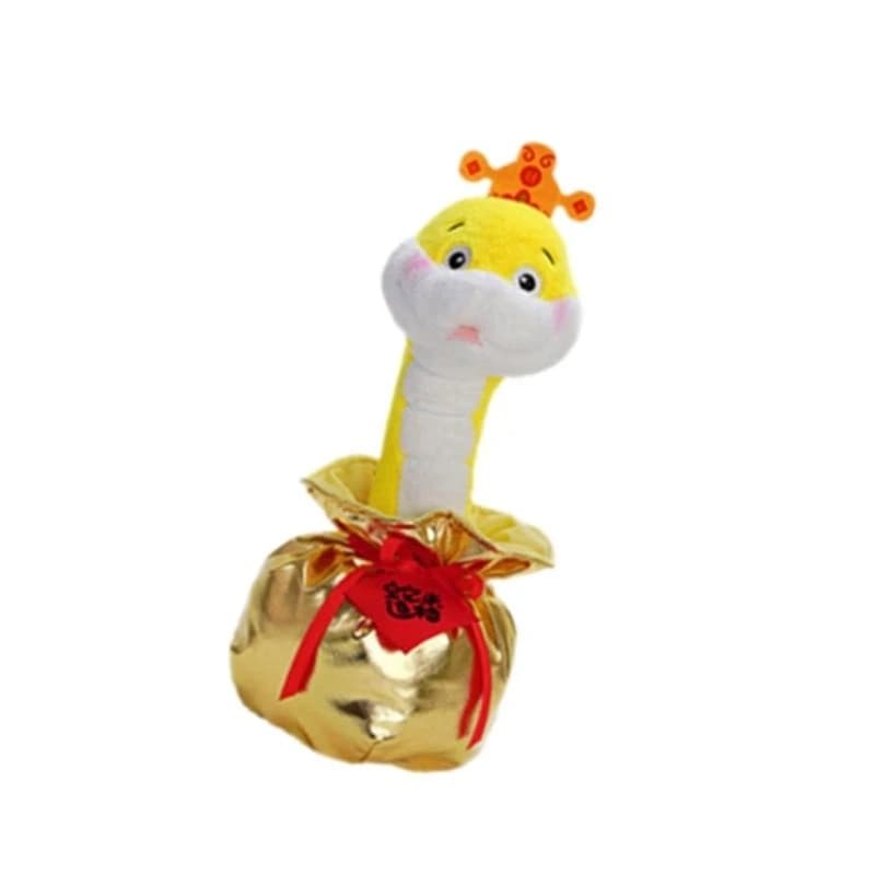 Y4UD Cartoon Stuffed Animals Toy Lovely Snake Musical Anime Figure Snake Mascots for Chinese New Year Children Gift