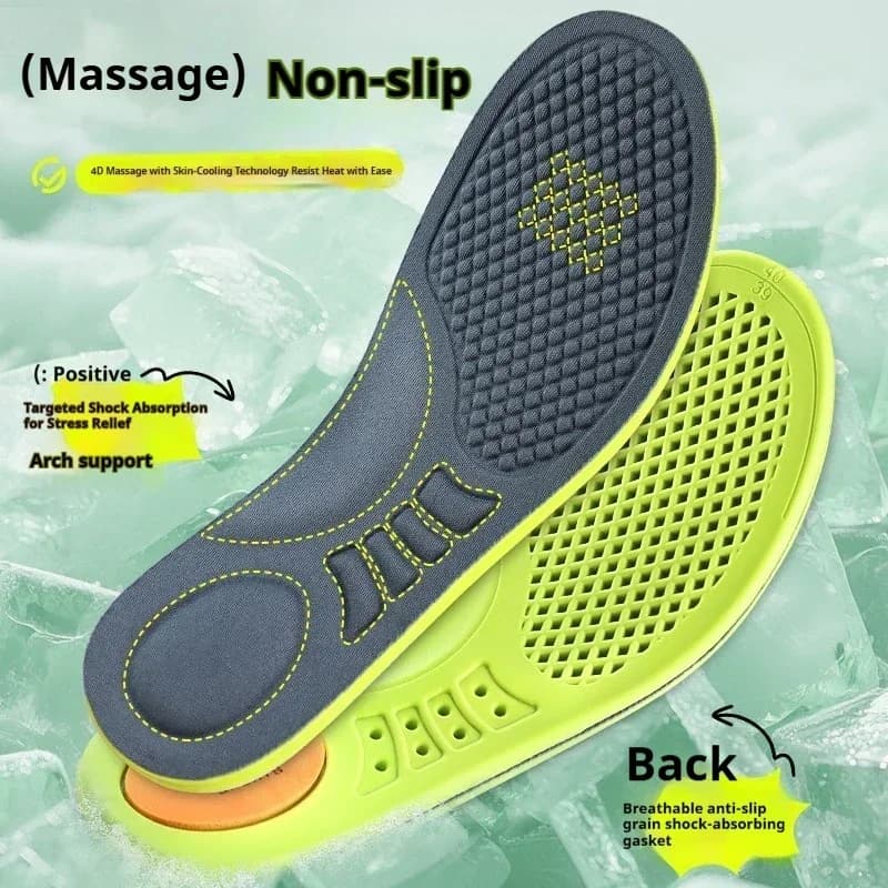 1Pair/2Pair Breathable Odor-Resistant Sports Insole Soft Comfortable Shock-Absorbing Basketball Insoles for Enhanced Footwear