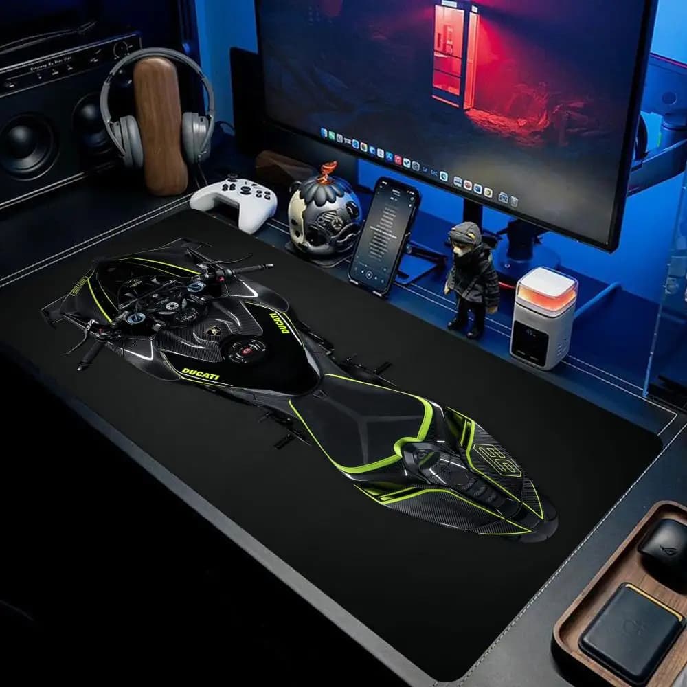 Fantastico Tappetino per Mouse da Gaming a Tema Moto, Tappetino da Scrivania HD, Accessori per Gamer, Grande Mousepad per PC, Tappeto per Computer con Tema E-Sports HYBXXC