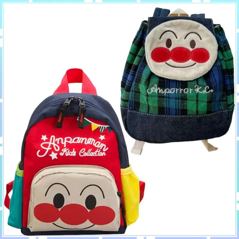Borsa a Tracolla Singola e Doppia Anpanman/Zaino Portatile per Bambini, Zaino Carino con Cartoni Animati, Regalo Sorpresa, Borsa Portaoggetti