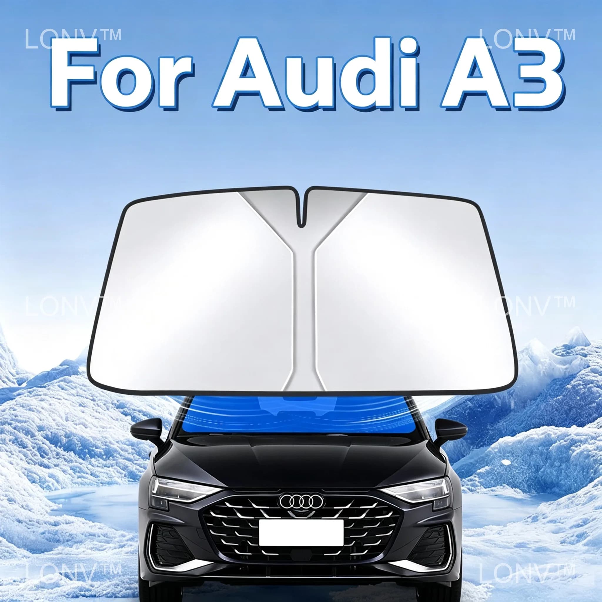 For Audi A3 2025 2026 2027 Car Sunshade Front Windshield Shade Cover Foldable Car Anti-UV Heat Insulation Accessories