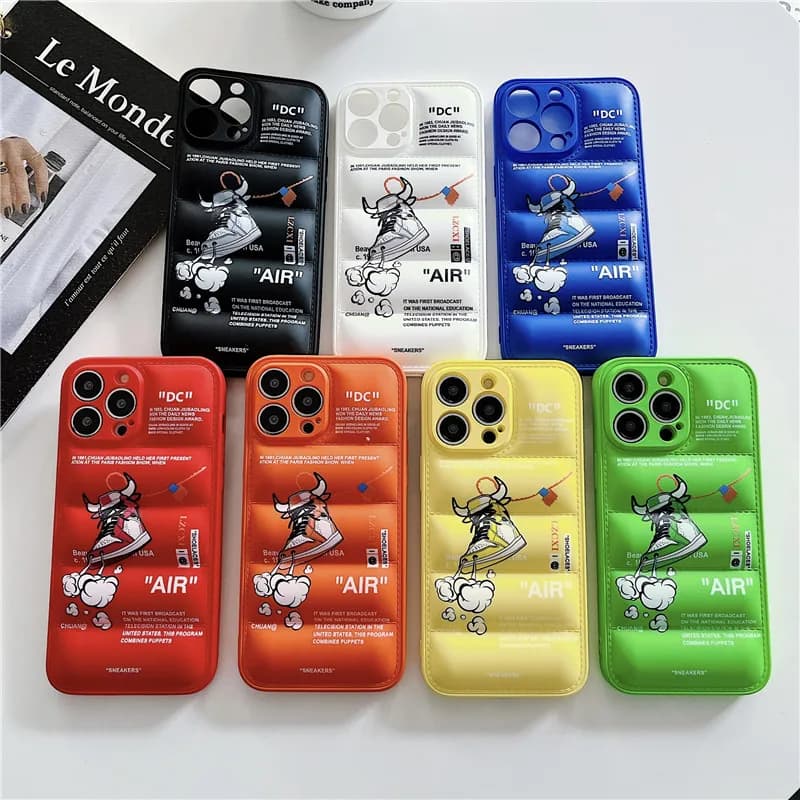 2025 Piumini SNEAKERS Custodia per telefono per iPhone 11 12 13 14 15 16 17 Pro Max Plus Air 16PRO 17Pro Buffer morbido Cover posteriore