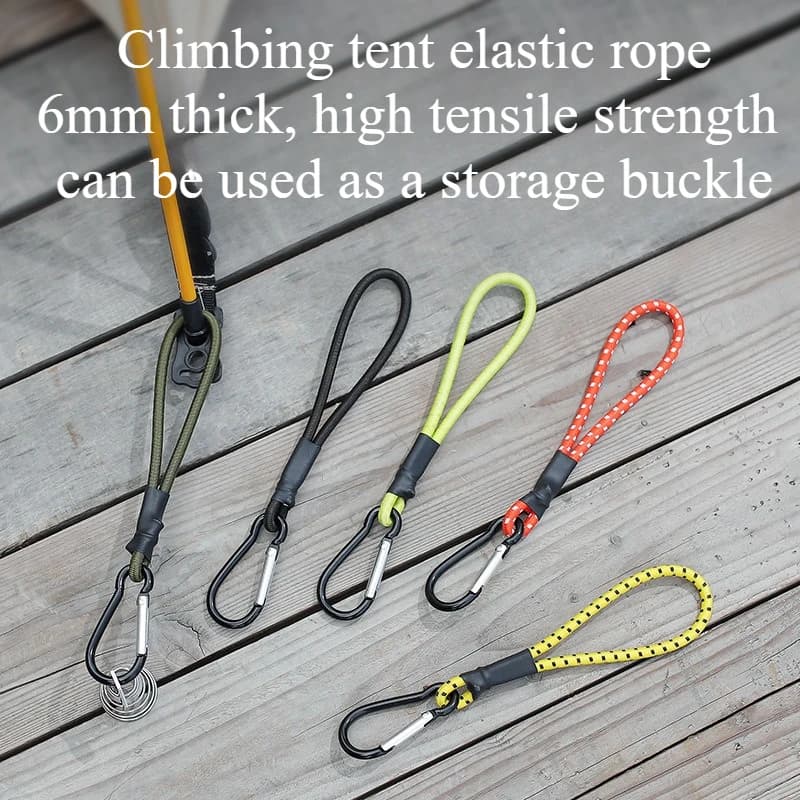 2 pezzi fibbia da arrampicata all'aperto corda elastica corda elastica gancio multifunzionale forte forza di trazione accessori per tende da campeggio in grassetto