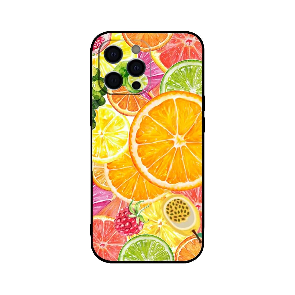Fruit Phone Case For Samsung S25,S24,S21,S22,S23,S30,Ultra,S20,Plus,Fe,Lite,Note,10,Black Cover
