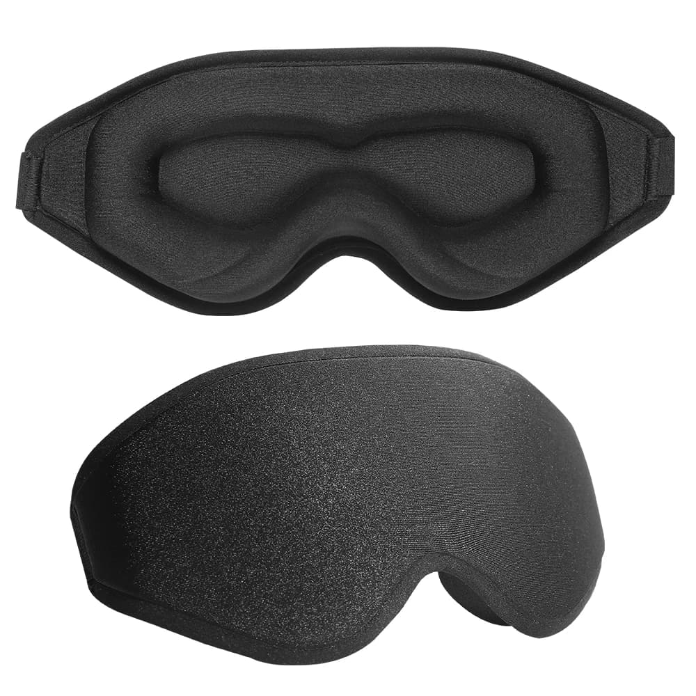 Mascherina per Dormire 3D Imbottita Morbida, Maschera Oculare che Blocca la Luce per un Sonno Profondo, Maschera Facciale per Dormire