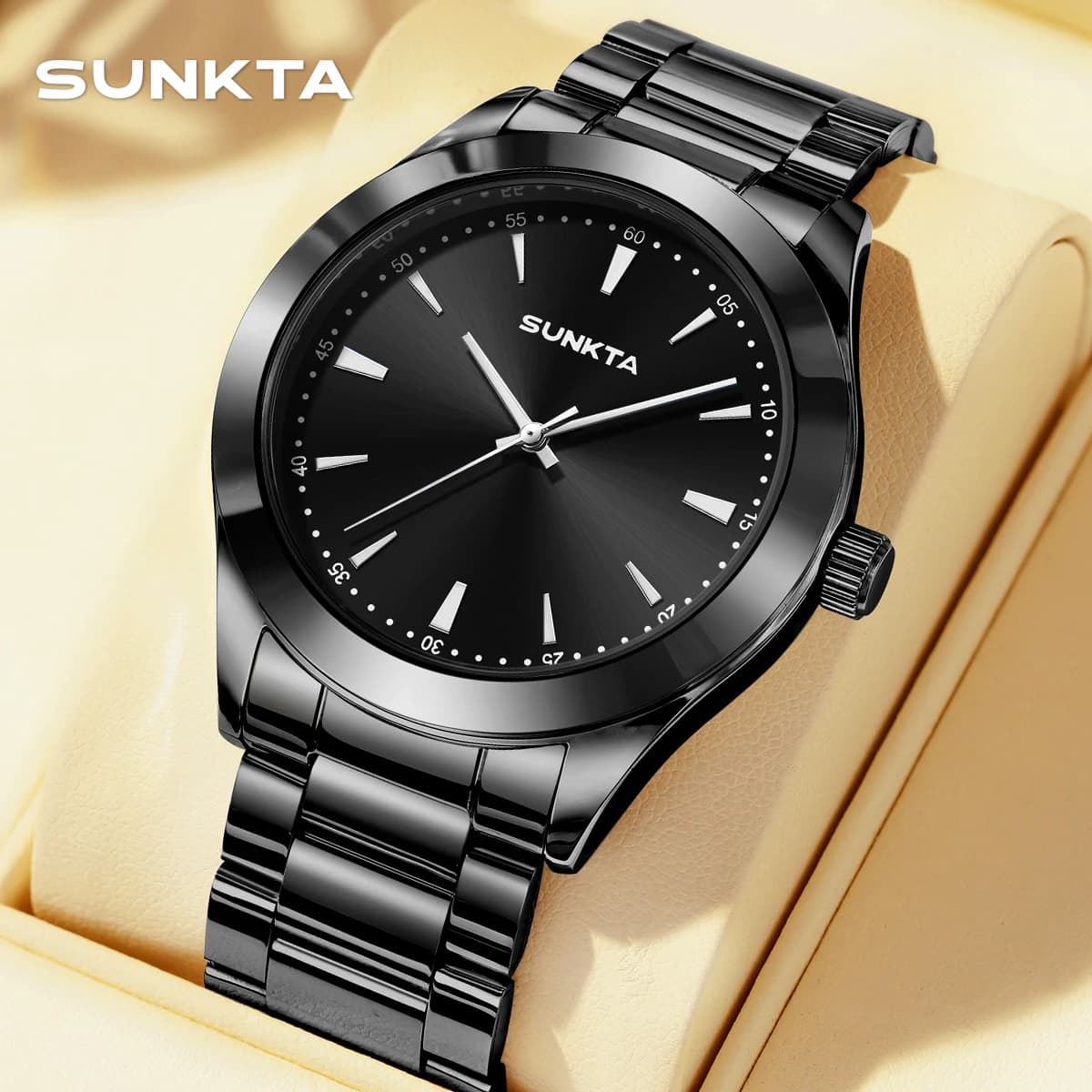 SUNKTA New Arrivals Mens Watches Stainless Steel Classic Luminous Quartz Watch For Men Waterproof Wristwatch Relogio Masculino