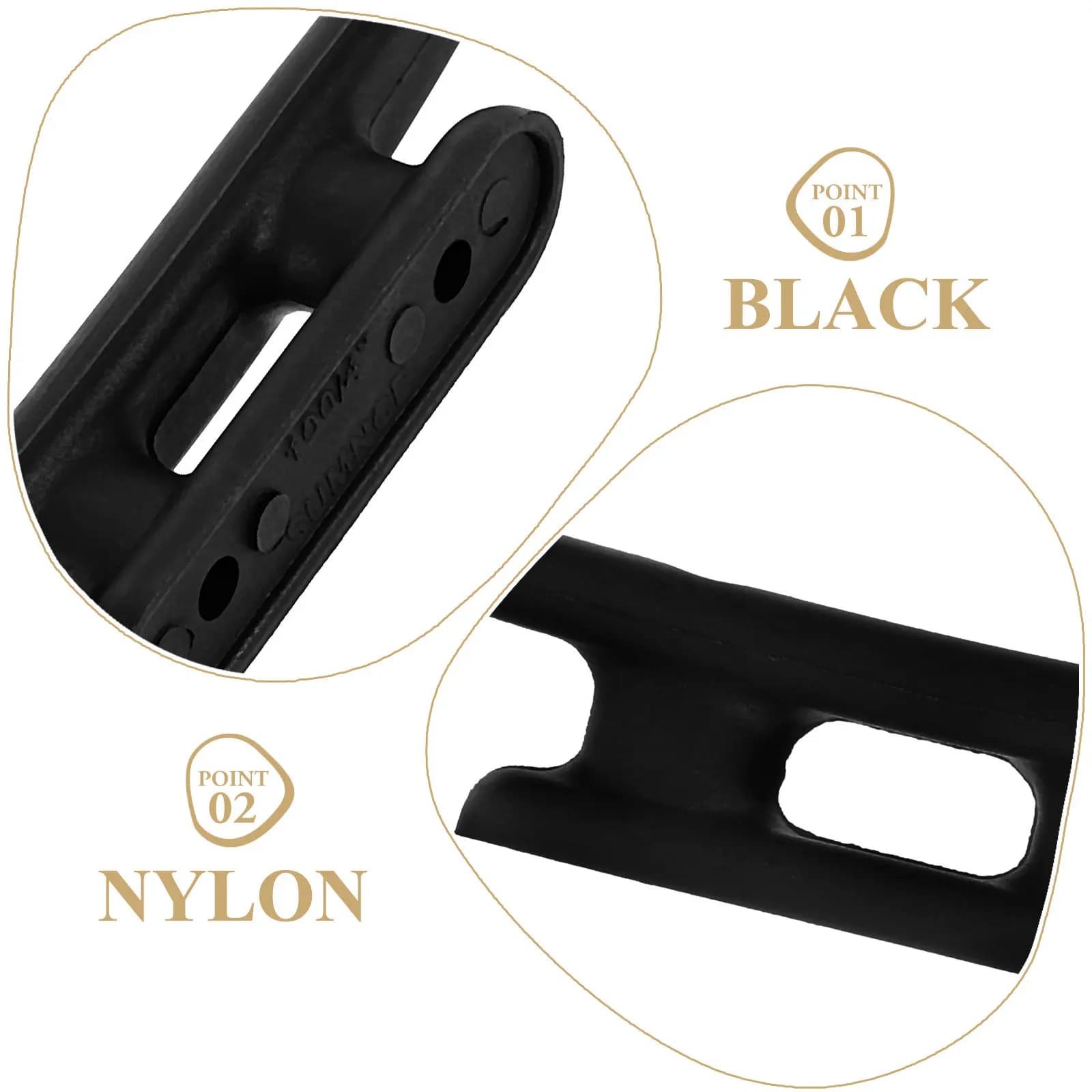 2 Pezzi Bitta Ancoraggio a Fondo Piatto in Nylon per Yacht, Eccellente Lavorazione per Canoe, Kayak, Moli e Ancoraggio Marino