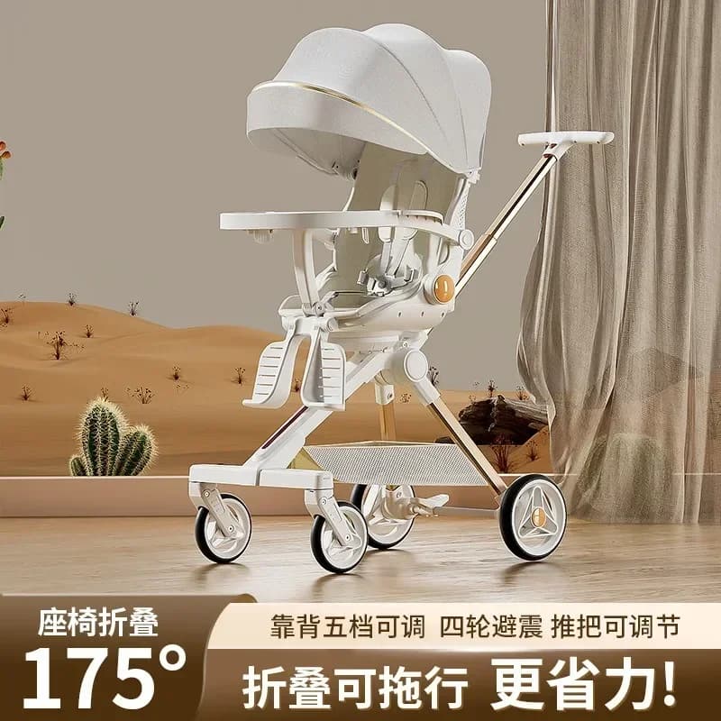 2025Carretto per bambini Gli artefatti ambulanti sono leggeri, pieghevoli e pieghevoli con un solo pulsante, i passeggini possono sedersi e sdraiarsi