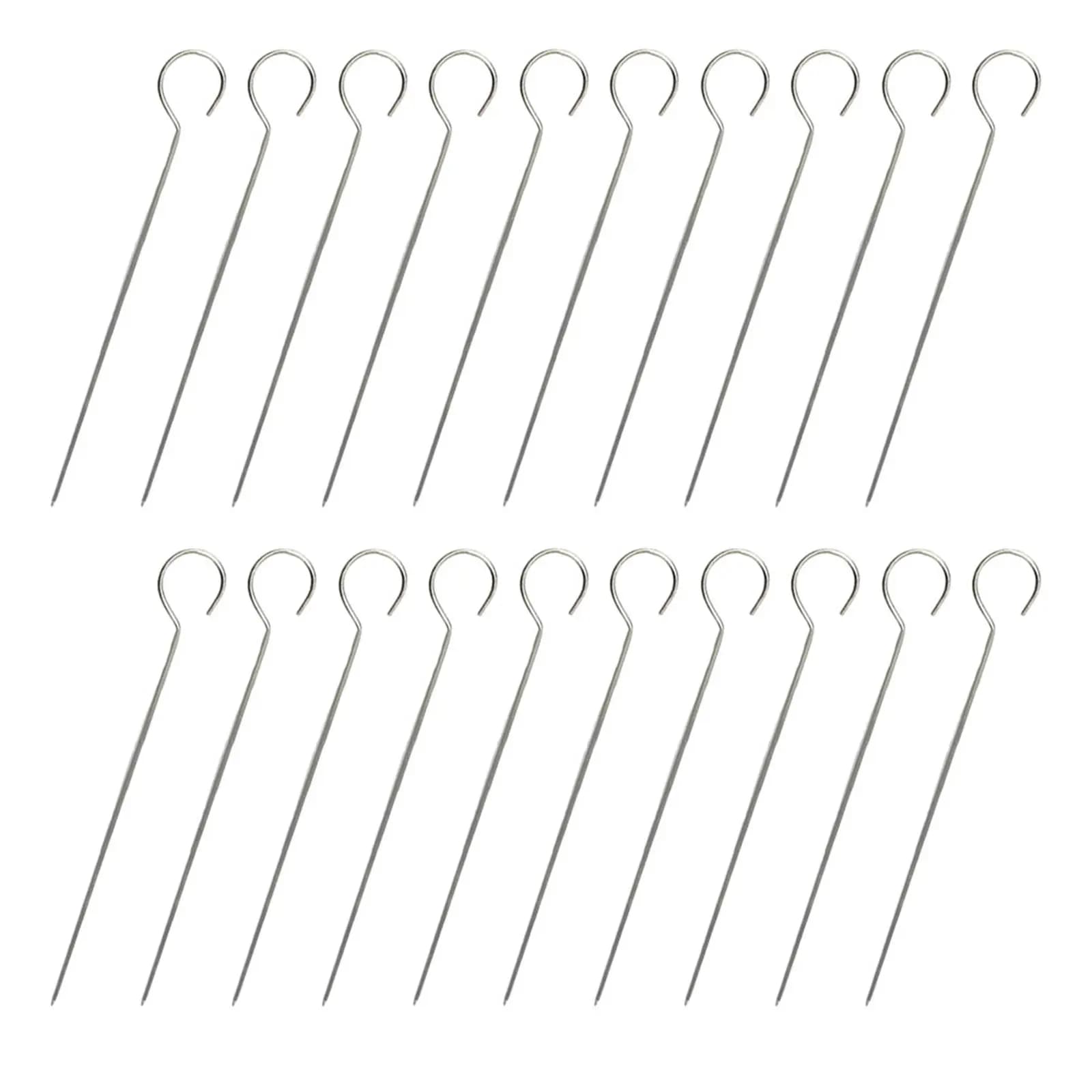 50 Pezzi Spiedini in Acciaio Inossidabile per Barbecue, per Grigliare Kebab, Bistecche, Verdure, per Friggitrice ad Aria, Forno, BBQ Interno ed Esterno, Riutilizzabili