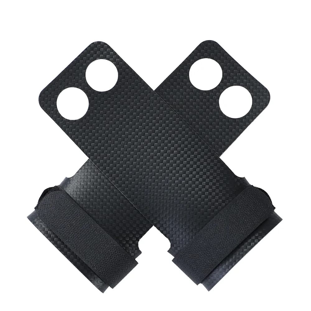 2 hole carbon crossfit grip for gym workout for weight lifting Pull-up Kettlebell Good