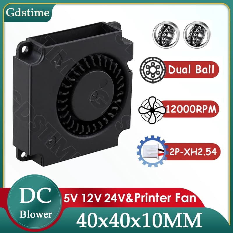 Gdstime 4010 Fan 24V 12V 5V 40MM * 10MM DC Brushless Fan 40MM Radiator 4CM Turbo Radiator for 3D Printer Accessories Part
