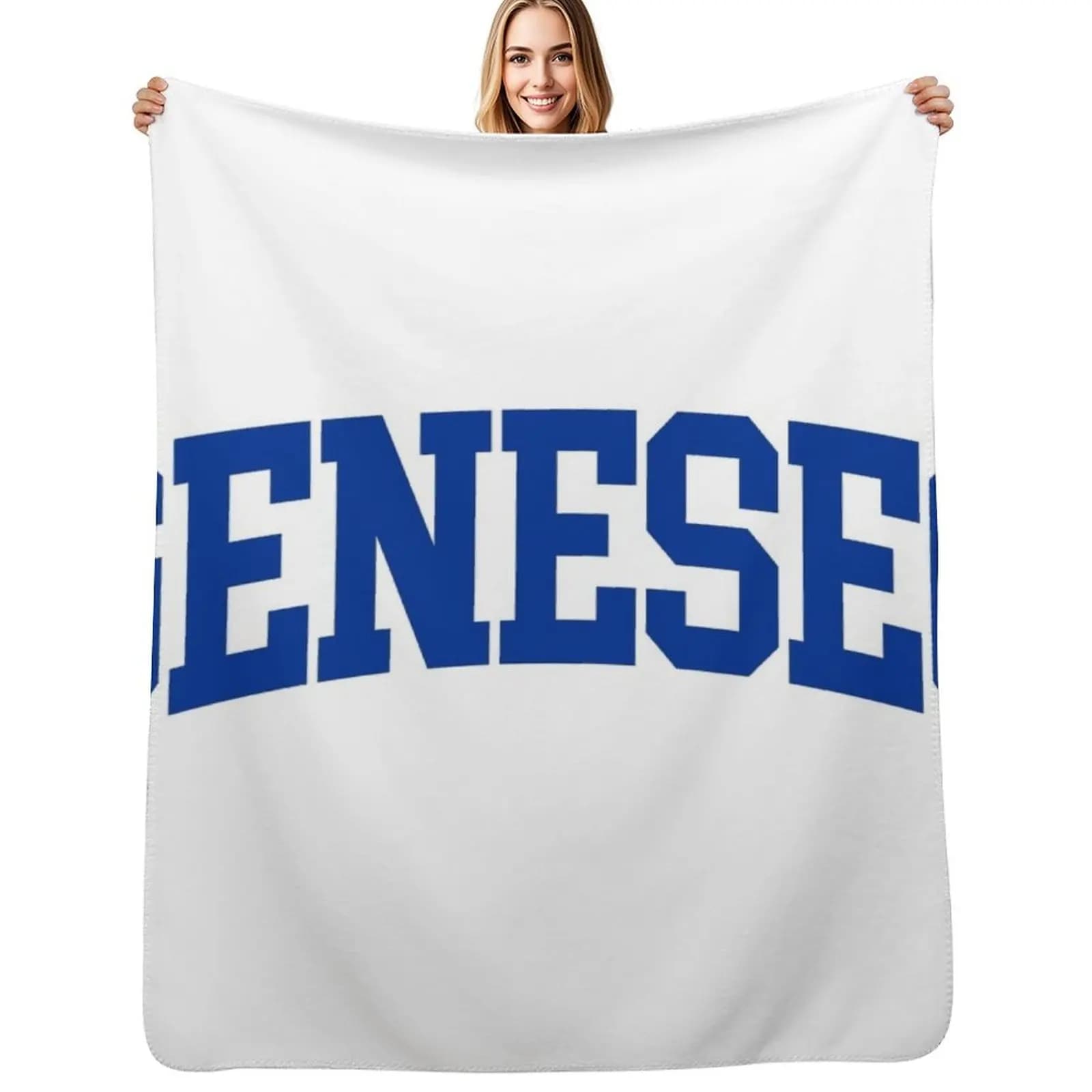 geneseo - college font curved Throw Blanket decorative Retros sofa bed Sleeping Bag Plaid bed plaid Blankets