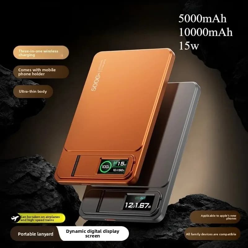 Nuovo Power Bank Sottile da 10000mAh per iPhone 12-17 e iWatch, Compatibile con MagSafe, Ricarica Wireless Magnetica Rapida 20W, Batteria Portatile