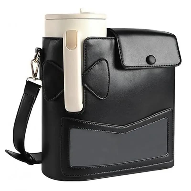 Nuova borsa a tracolla universale per tazza, porta borraccia portatile da esterno con tracolla regolabile